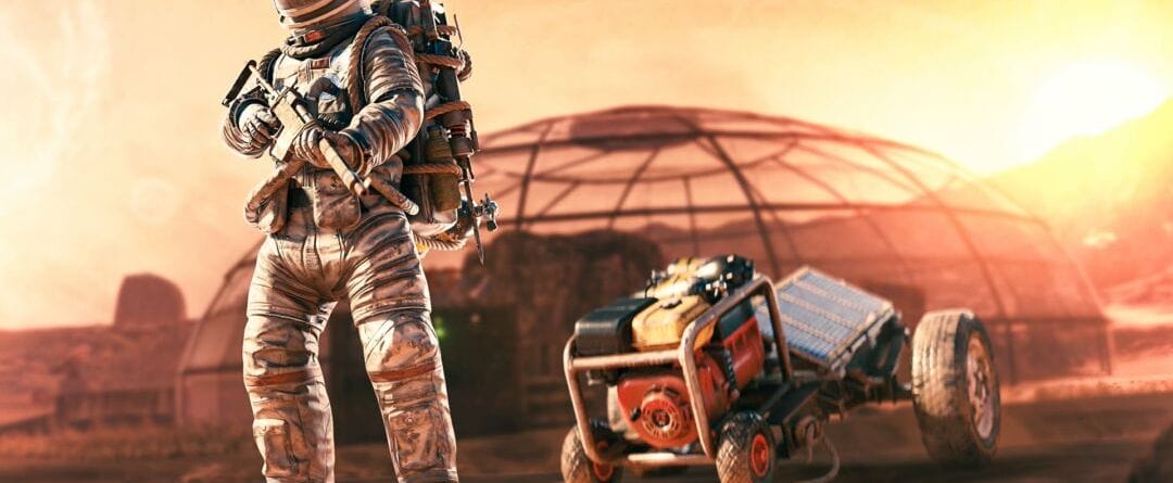 Project Nova custom Rust server featuring Mars landscape and unique gameplay elements