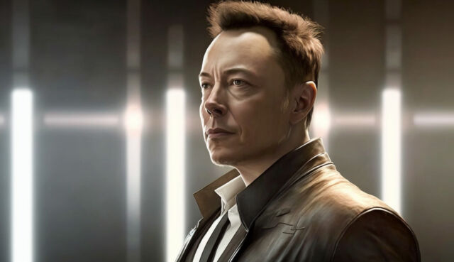Elon Musk with AI startup team