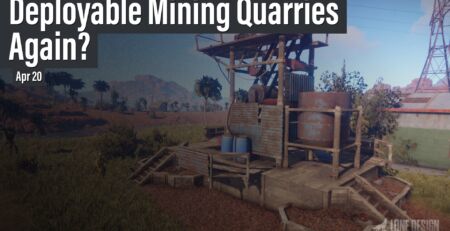 Rust Mining Quarries reading the recent updates and commits!