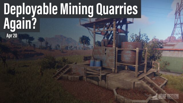 Rust Mining Quarries reading the recent updates and commits!