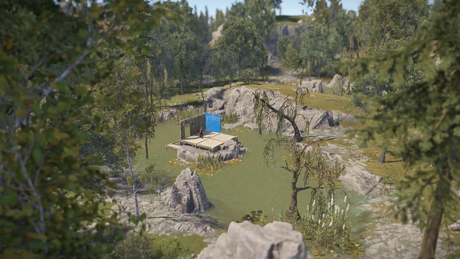 Demonstrating that custom swamps can be easily built on/in for some neat base locations.
