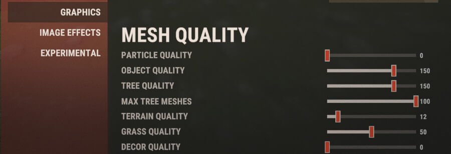 Recommended mesh quality settings for Rust for middle tier and higher end PC's