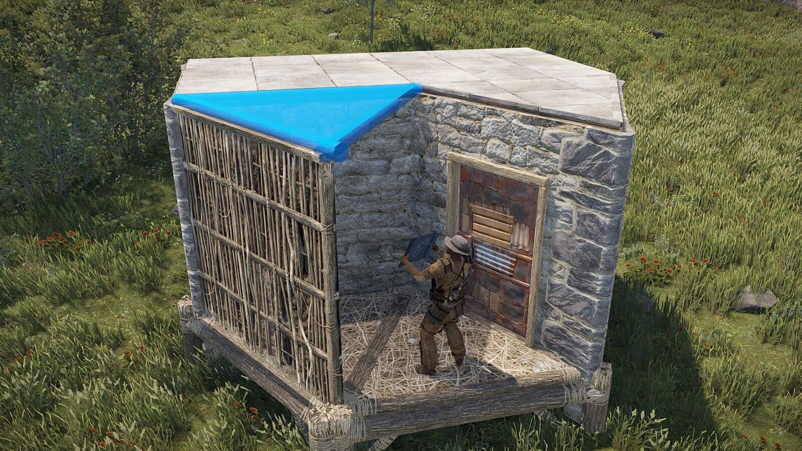 Upgrading your base in Rust for more room and storage as well protection.