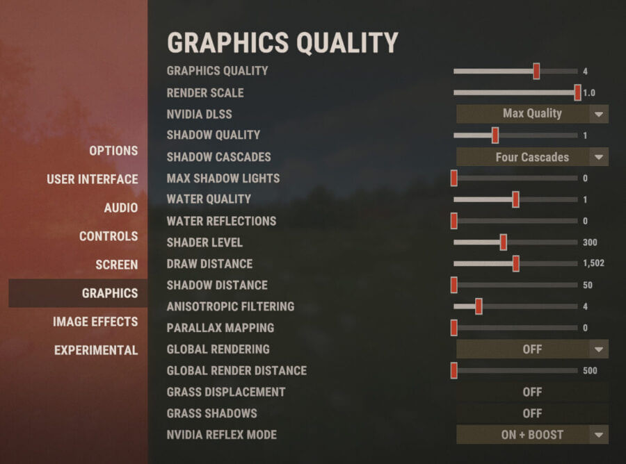 Recommended graphics settings for Rust for middle tier and higher end PC's
