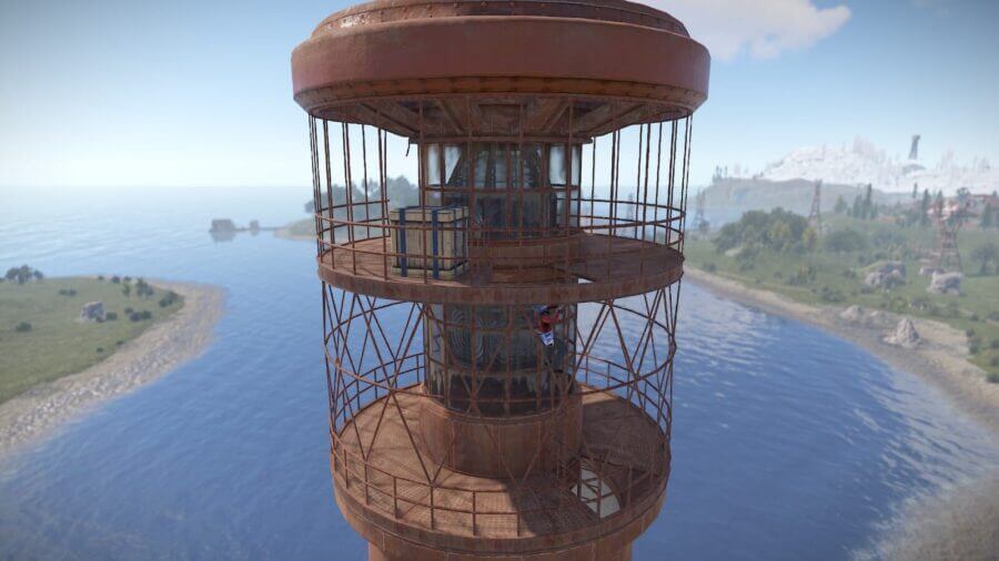 Making your way up the spiral staircase you have now made it to the top of lighthouse which may contain a crate spawn or two.