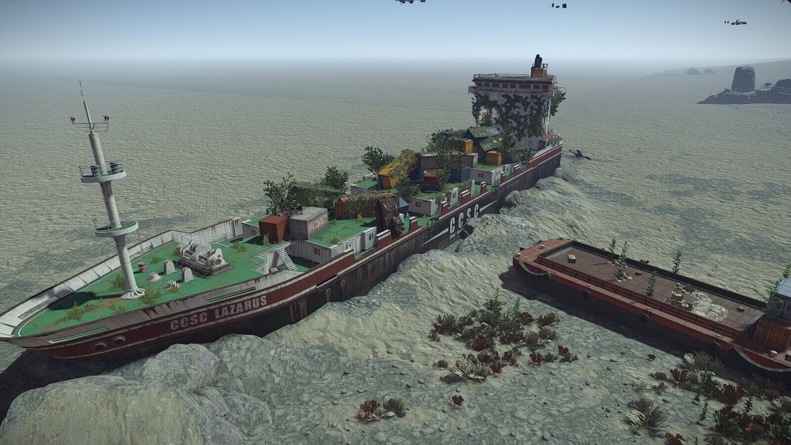 Sunken cargo ship is a rather tricky monument to visit due to being under water on observer island