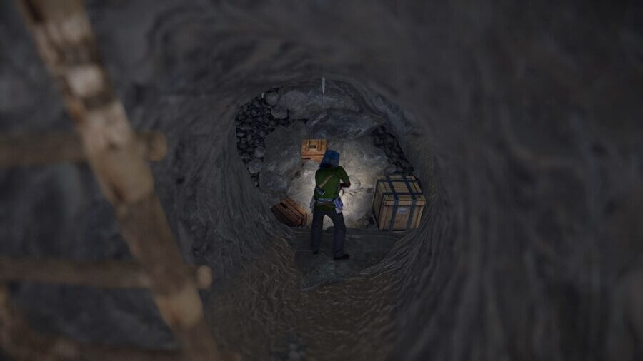 the visual representation of the cave located at the gas station monument in rust