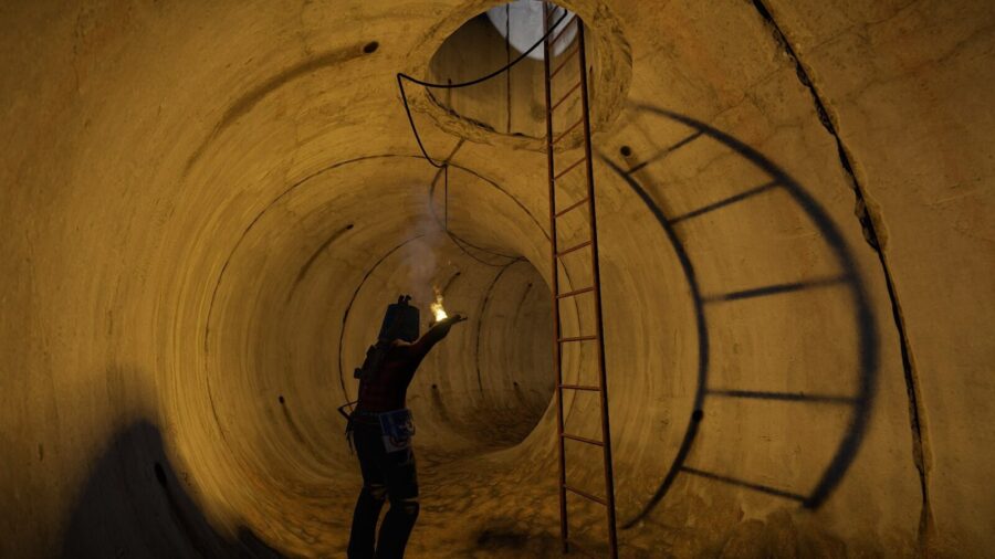 Ladder entrance into the underground section of Sewer Branch
