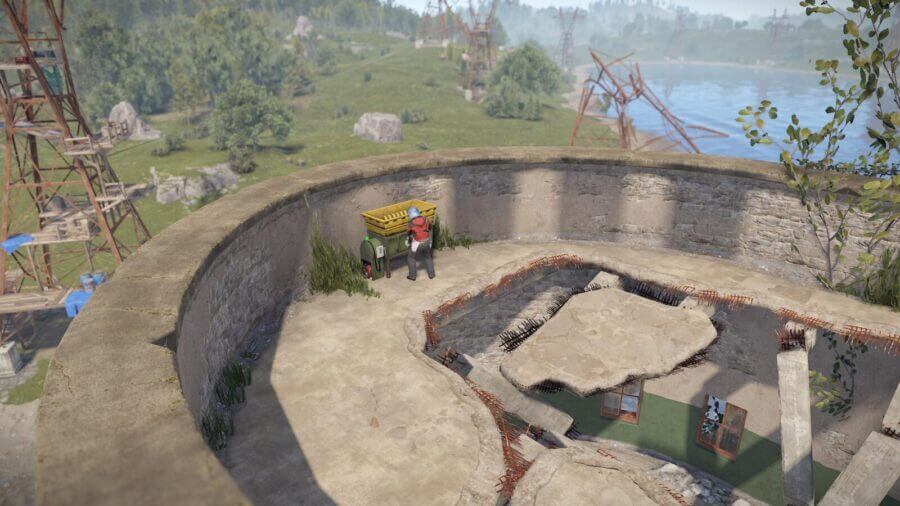 Here's the location of the recycler on the lighthouse.