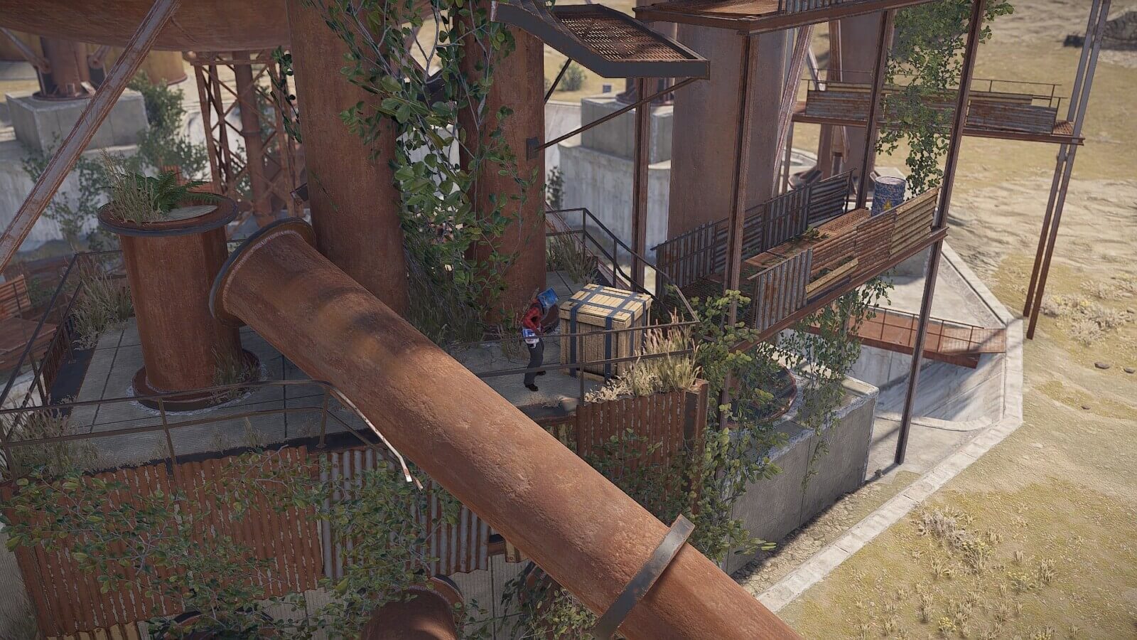 At the very start of the climb on the Sphere Tank you'll find a brown crate and a normal barrel spawn.