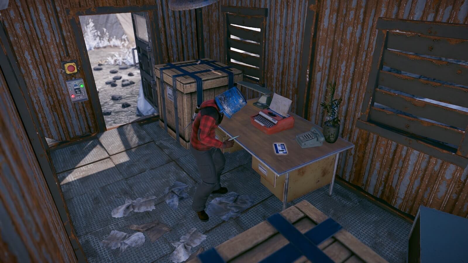 Inside of the green keycard room you'll find 2 crate spawns along with the blue keycard spawn on the desk.
