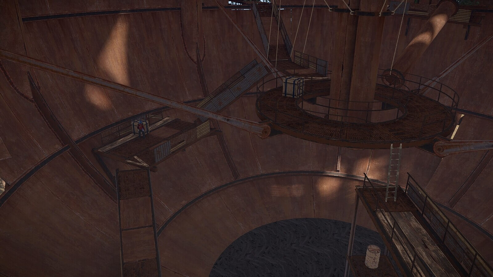 Once you enter the Sphere Tank there are several locations for brown crate spawns and one normal barrel in a rather riskier location if you wish to attempt it.