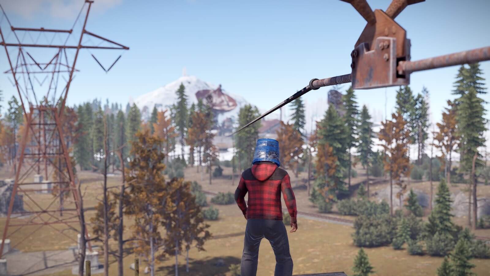 Utilize nearby ziplines possibly if they're connected to the satellite dish monument to enter this monument quickly.