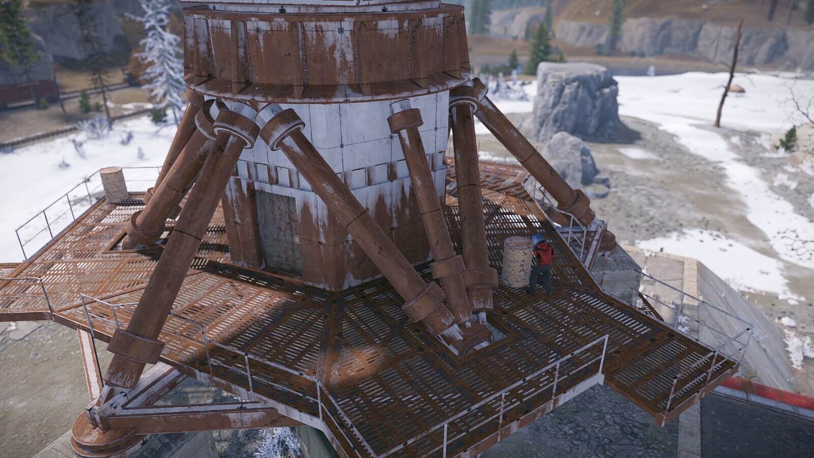 Scattered amongst the satellite dishes you'll find several regular barrels along with a crate spawn or two.