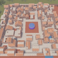 Village Made With Modular Building Parts (Blueprints)