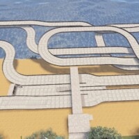 Race Track In Rust Made With Modular Building Parts